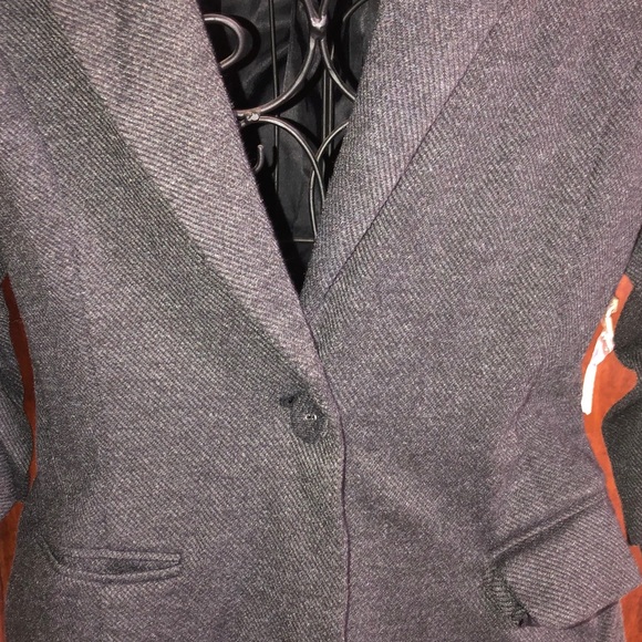 NWT GRAY THREE QUARTER SLEEVE WORK JACKET - Picture 2 of 5